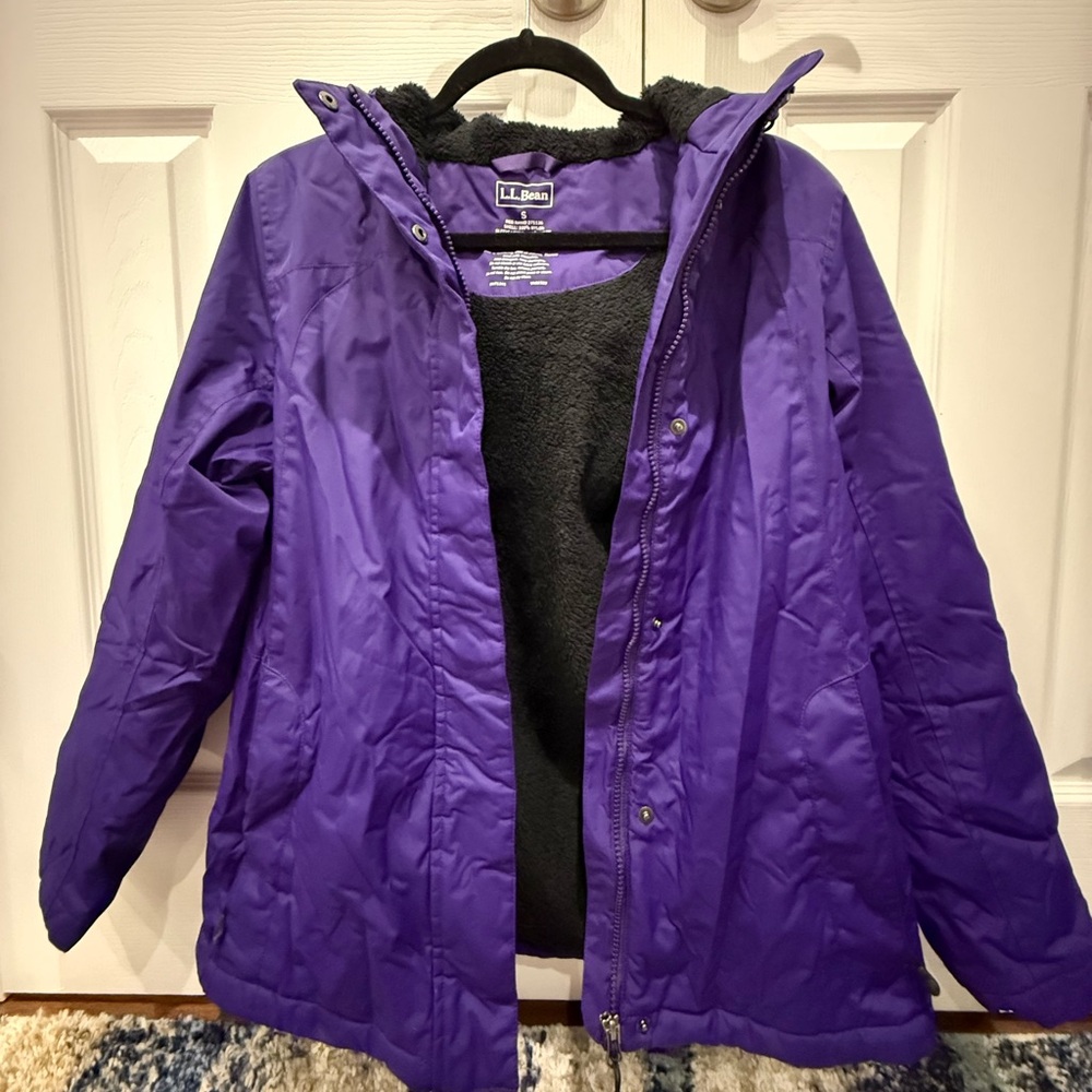 L.L. Bean Deep Purple Jacket with Black Interior
